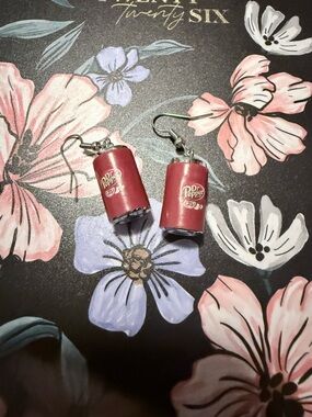 Dr. Pepper soda Can Dangle Earrings - Women Accessories